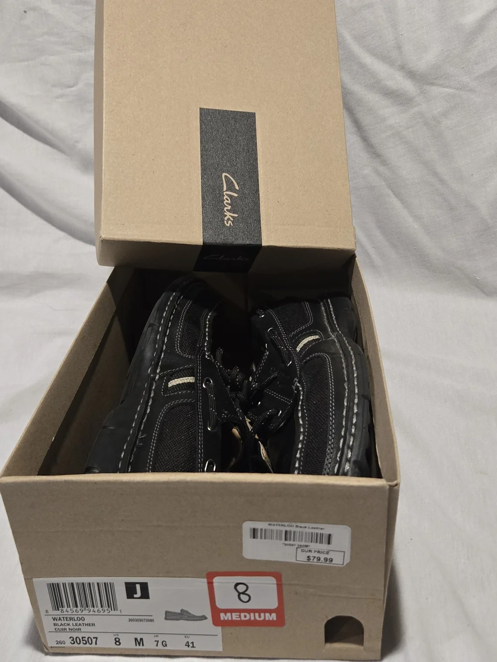 Clarks black leather